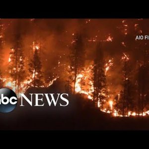 Massive wildfire explodes on California-Oregon border