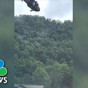 Watch: Helicopter Rescues 83-Year-Old Woman Trapped By Kentucky Flooding Off Roof