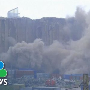 Parts Of Beirut Port Grain Silos Collapse