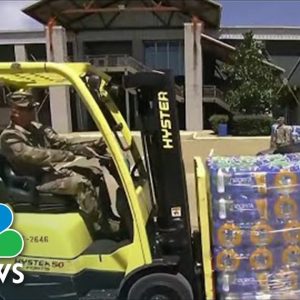 National Guard Helping To Distribute Clean Water In Jackson, Mississippi