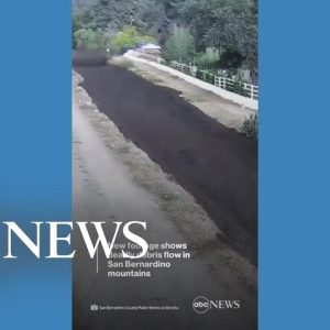 New footage shows deadly debris flow in San Bernardino Mountains l ABC News
