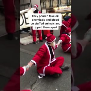 Climate Activists In #Santa Suits Block Off #Parisian Street