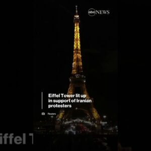 Eiffel Tower lit up in support of Iranian protesters