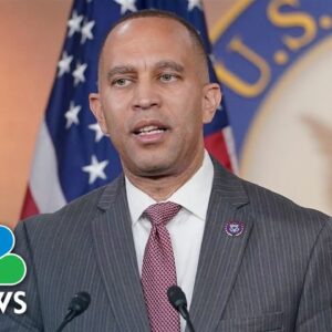 LIVE: Jeffries holds weekly press conference | NBC News