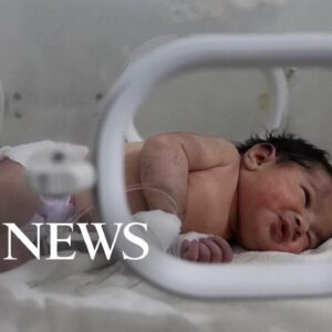 Baby born in earthquake rubble in Syria