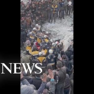 Entire family rescued from earthquake rubble in Syria