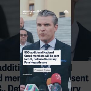 500 additional National Guard members will be sent to D.C., Defense Secretary Pete Hegseth says