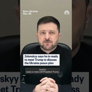 Zelenskyy says he is ready to meet with Trump to discuss the Ukraine peace plan
