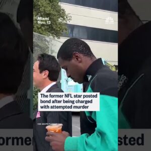 Antonio Brown stops at a food truck after being released from jail