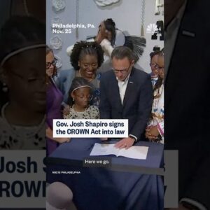 Governor Josh Shapiro signs the CROWN Act into law