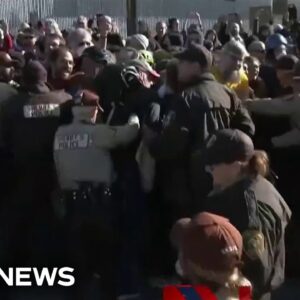 Officers hospitalized after clashes outside ICE facility