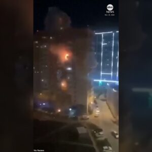 Russian apartment building hit by drone strike