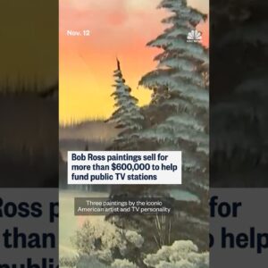 Bob Ross paintings sell for more than $600,000 to help fund public TV stations