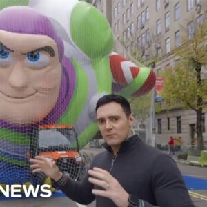 Thirty balloons are inflated for Macy’s Thanksgiving Day Parade