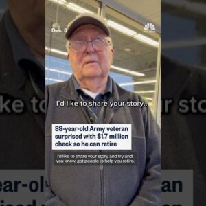 88-year-old Army veteran surprised with $1.7 million check so he can retire