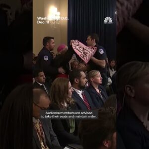 Protesters interrupt Noem at House hearing