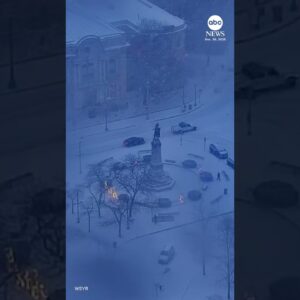 Snow blankets Syracuse as winter storm sweeps the Northeast