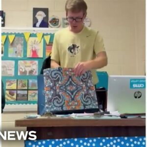 Students surprise teacher with thoughtful gift, inspired by something he wears every day
