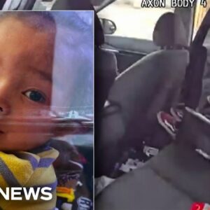 Police body camera video shows officers rescuing 2-year-old boy from stolen car