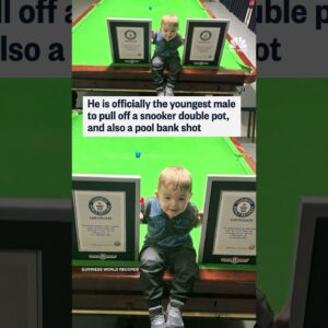 Two-year-old Jude Owens has broken two world records with his remarkable cue skills