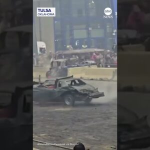 Demolition derby car crashes into crowd in Oklahoma