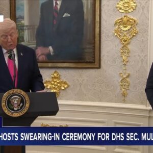 LIVE: President Trump hosts swearing-in ceremony for Homeland Security Sec. Markwayne Mullin
