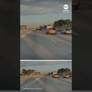 Boat detaches from trailer on busy California freeway