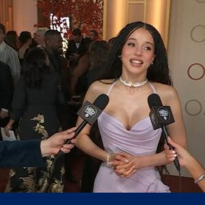 Oscars 2026: Chase Infiniti makes red carpet arrival