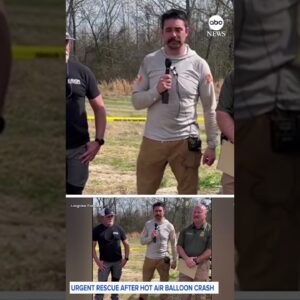 Passengers rescued after hot air balloon crashes into tower