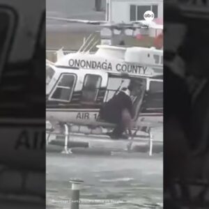 Police use helicopter to rescue dog from river