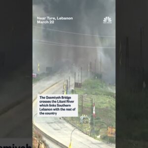 Video shows moment Israeli army strikes bridge in Lebanon