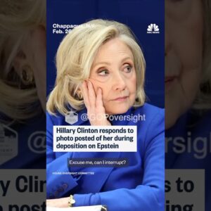 Hillary Clinton responds to photo posted of her during deposition on Epstein