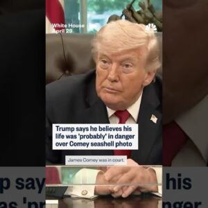 Trump says he believes his life was 'probably' in danger over Comey seashell photo