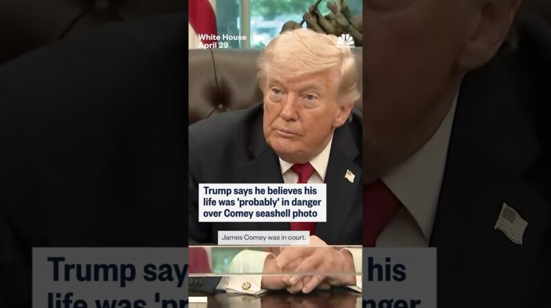 Trump says he believes his life was 'probably' in danger over Comey seashell photo