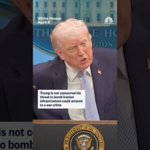 Trump is not concerned his threat to bomb Iranian infrastructure could amount to a war crime