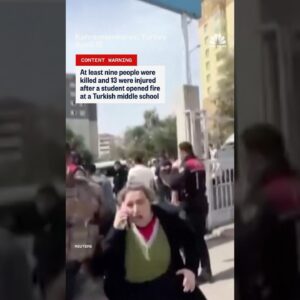 At least nine were killed and 13 were injured after a student opened fire at a Turkish middle school