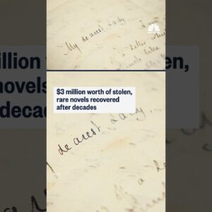 $3 million worth of stolen, rare novels recovered after decades