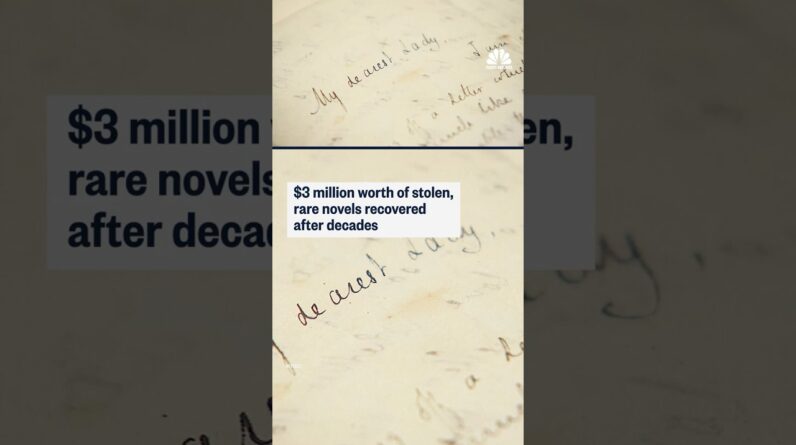 $3 million worth of stolen, rare novels recovered after decades