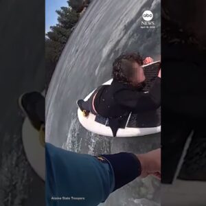 Alaska state trooper uses surfboard to save teen who fell through ice