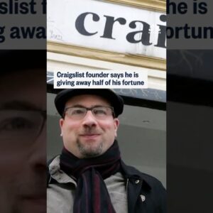 Craigslist founder says he is giving away half of his fortune