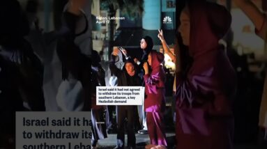 Crowds gather in Lebanon after ceasefire announcement