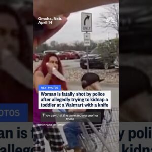 Woman is fatally shot by police after allegedly trying to kidnap a toddler at a Walmart with a knife