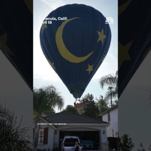 Hot-air balloon makes emergency landing in backyard