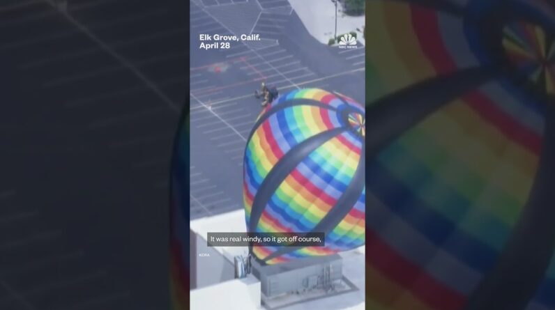 Hot air balloon slams into a casino amid high winds