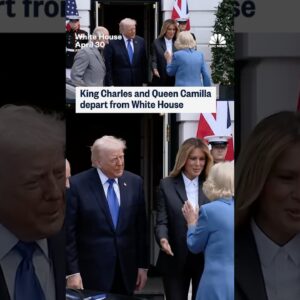King Charles and Queen Camilla depart from White House