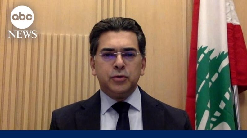 Lebanese minister of information says country has 'suffered a lot'