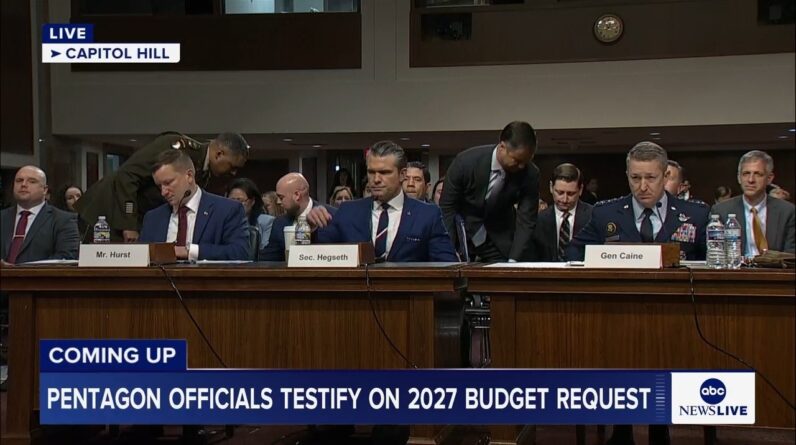 LIVE: Secretary Hegseth testifies on 2027 Pentagon budget request