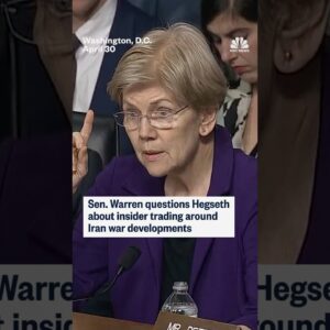 Sen. Warren questions Hegseth about insider trading around Iran war developments