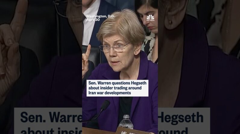 Sen. Warren questions Hegseth about insider trading around Iran war developments