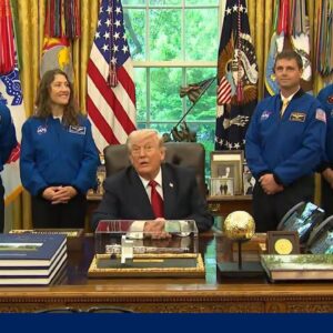 Trump hosts Artemis II crew at White House after historic lunar flyby mission